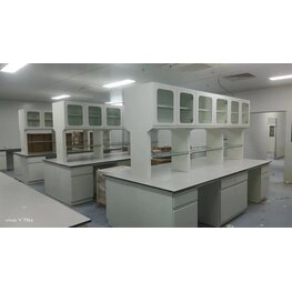 中央實驗臺 帶吊柜 全鋼材質